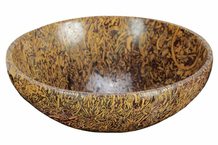 Polished Coquina Jasper (Calligraphy Stone) Bowls - 3" Size - Photo 1